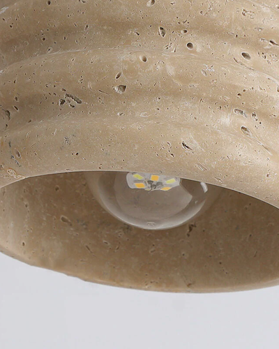 LumaVell Japandi Pendant Light With Wavy Ceramic Shade - OpalDwell