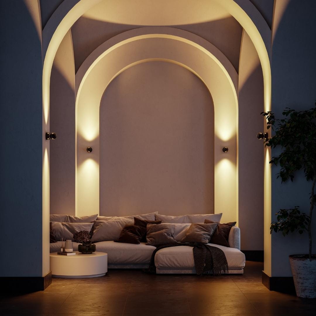 LumaArc Rotating LED Wall Lamp With Remote Control - OpalDwell