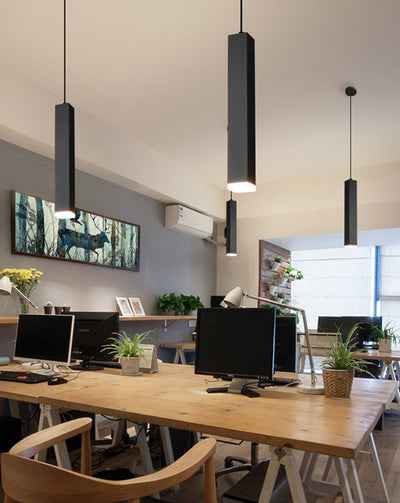 Elorra Cylinder Pipe LED Pendant Light Dimmable Aluminum - OpalDwell