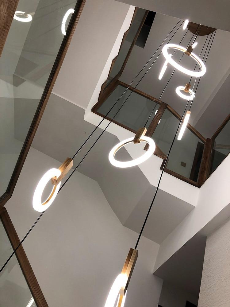 Virelle Ring Chandelier Ceiling Lights Wood and Acrylic - OpalDwell