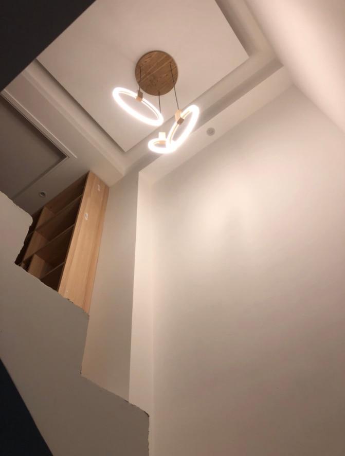 Virelle Ring Chandelier Ceiling Lights Wood and Acrylic - OpalDwell