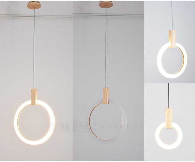 Virelle Ring Chandelier Ceiling Lights Wood and Acrylic - OpalDwell