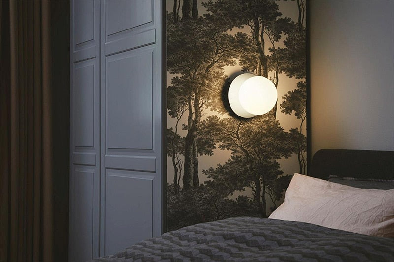 Globe Ceiling Light With Metal Plate | OpalDwell - OpalDwell