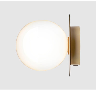 Globe Ceiling Light With Metal Plate | OpalDwell - OpalDwell