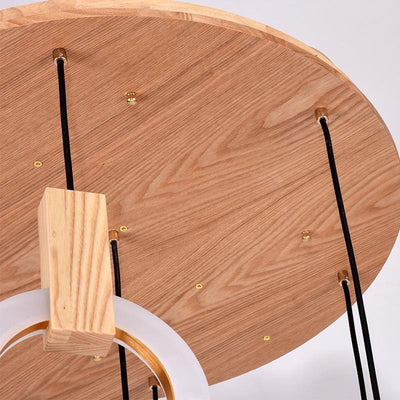 Virelle Ring Chandelier Ceiling Lights Wood and Acrylic - OpalDwell