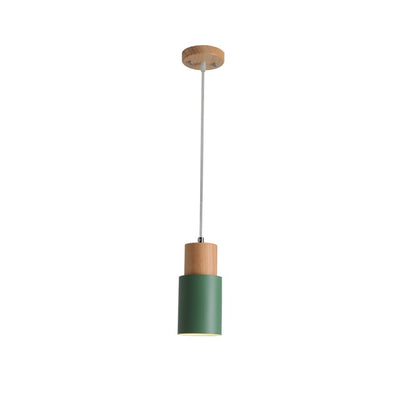 Lyra Oak Pendant Light Geometric Cage Brushed Nickel - OpalDwell