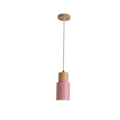 Lyra Oak Pendant Light Geometric Cage Brushed Nickel - OpalDwell