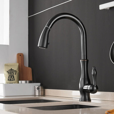 Vellaro Pull Out Kitchen Faucet By OpalDwell Stainless OpalDwell