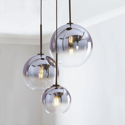 Aurell Nordic Glass Pendant Light in Champagne Amber, Iconic Silver and Transparent | OpalDwell - OpalDwell