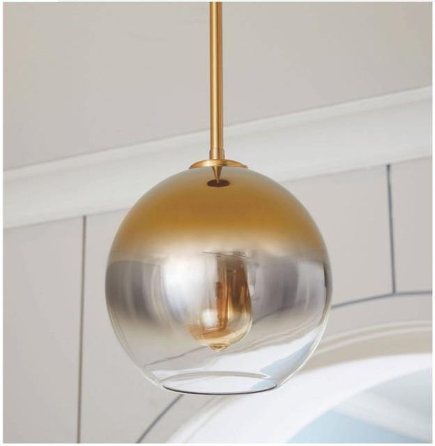 Aurell Nordic Glass Pendant Light in Champagne Amber, Iconic Silver and Transparent | OpalDwell - OpalDwell
