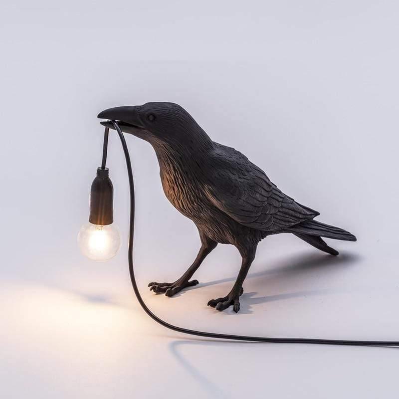 Rookhaven Whimsical Raven Bird Table Lamp for Living Room - OpalDwell