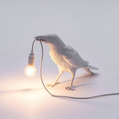 Rookhaven Whimsical Raven Bird Table Lamp for Living Room - OpalDwell