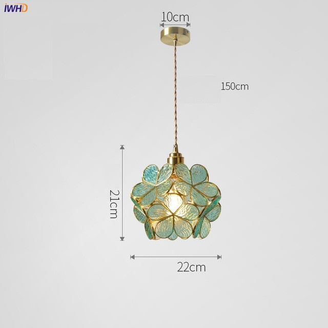 Floral Glass Pendant - OpalDwell