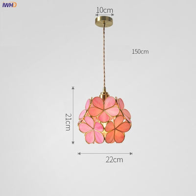 Floral Glass Pendant - OpalDwell