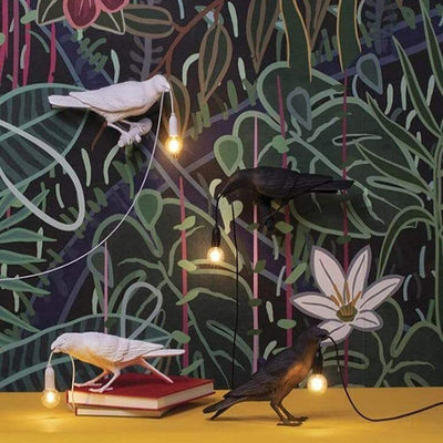 Rookhaven Whimsical Raven Bird Table Lamp for Living Room - OpalDwell