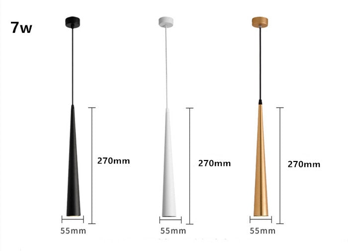 NovaCrest Cone LED Pendant Light | Modern Aluminum Fixture - OpalDwell