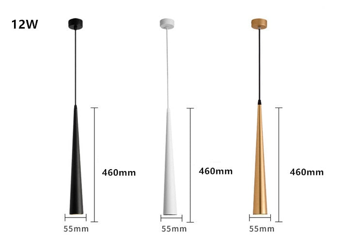 NovaCrest Cone LED Pendant Light | Modern Aluminum Fixture - OpalDwell