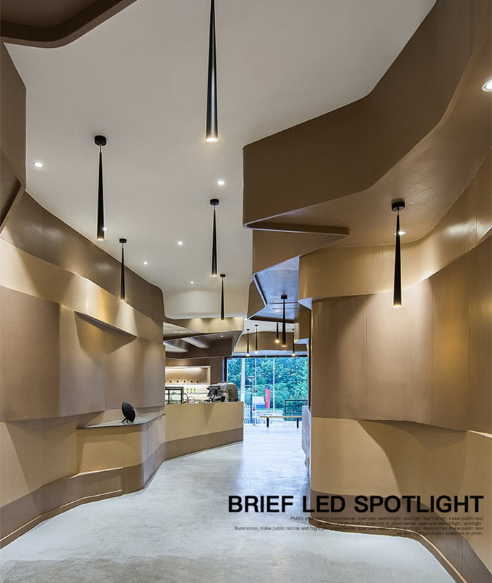 NovaCrest Cone LED Pendant Light | Modern Aluminum Fixture - OpalDwell