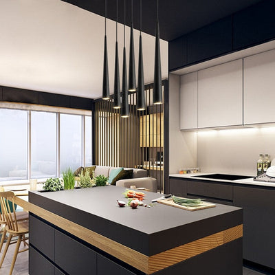 NovaCrest Cone LED Pendant Light | Modern Aluminum Fixture - OpalDwell