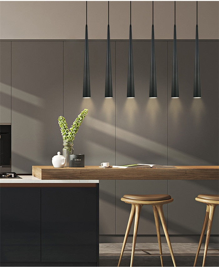NovaCrest Cone LED Pendant Light | Modern Aluminum Fixture - OpalDwell