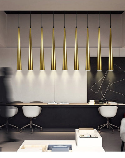 NovaCrest Cone LED Pendant Light | Modern Aluminum Fixture - OpalDwell