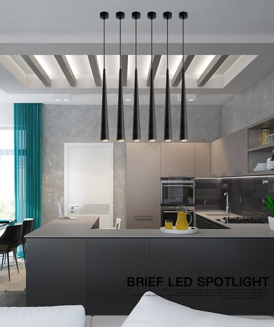 NovaCrest Cone LED Pendant Light | Modern Aluminum Fixture - OpalDwell