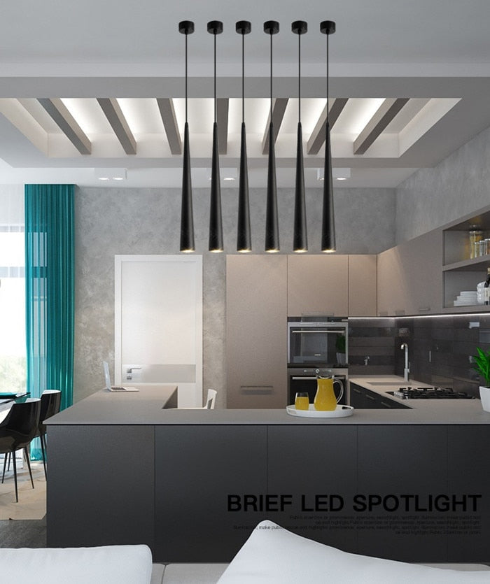 NovaCrest Cone LED Pendant Light | Modern Aluminum Fixture - OpalDwell