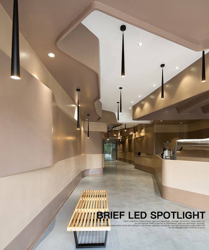 NovaCrest Cone LED Pendant Light | Modern Aluminum Fixture - OpalDwell