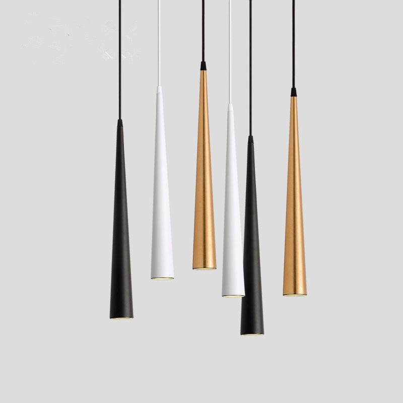 NovaCrest Cone LED Pendant Light | Modern Aluminum Fixture - OpalDwell