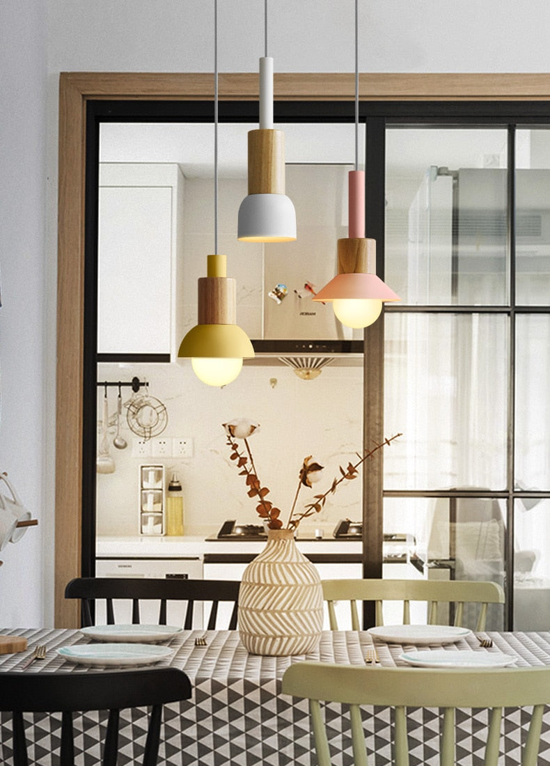 Liora Metal and Wood Pendant Lights | OpalDwell - OpalDwell