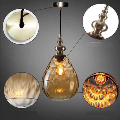 Arlena Drop Glass Pendant Lamp in Modern Nordic Style | OpalDwell - OpalDwell