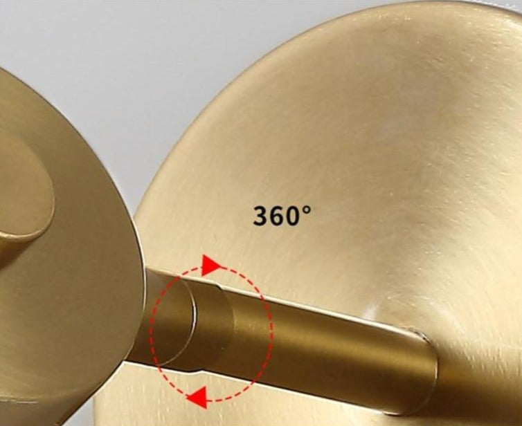 AeroLume Swivel Wall Sconce Iron With Brushed Brass Finish - OpalDwell