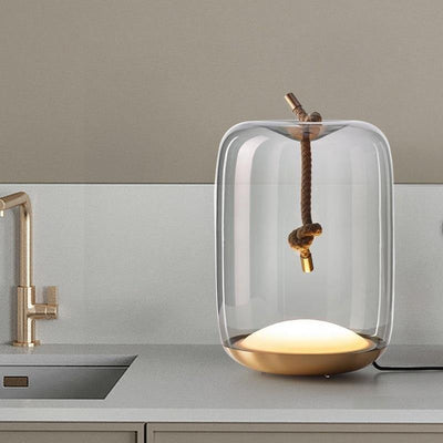 Skovra | Nordic Knotted Hemp Rope Table Lamp | OpalDwell - OpalDwell