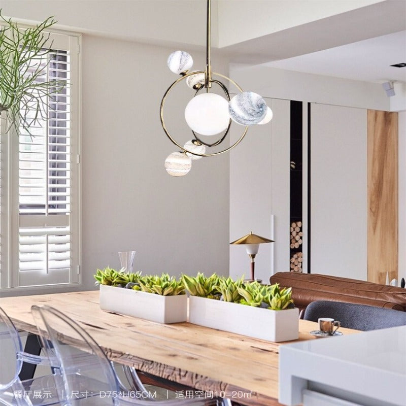 LumiSphere Designer Planet Chandelier | OpalDwell - OpalDwell