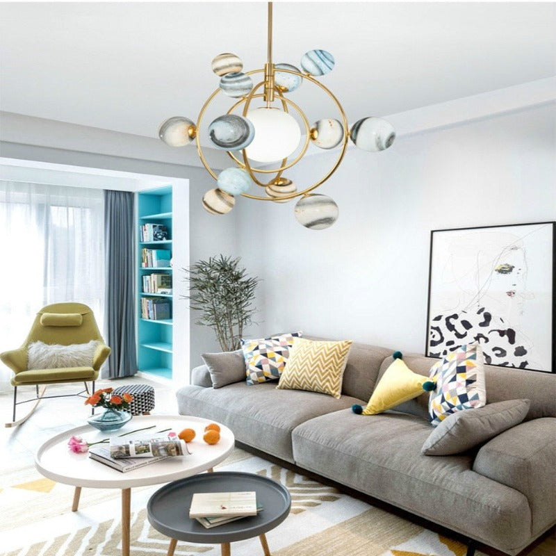 LumiSphere Designer Planet Chandelier | OpalDwell - OpalDwell