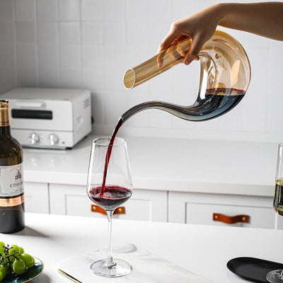 Luminara Crystal Glass Wine Decanter For Aeration And Silky Pour - OpalDwell