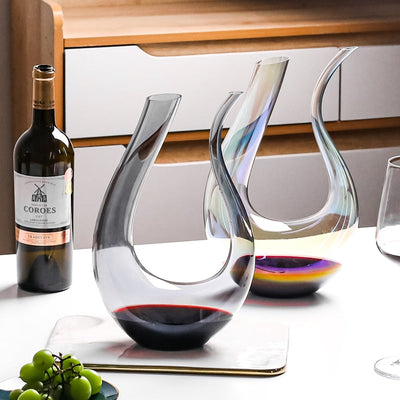 Luminara Crystal Glass Wine Decanter For Aeration And Silky Pour - OpalDwell