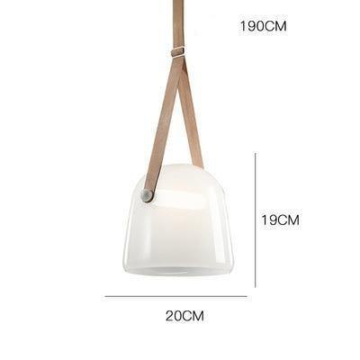 Industrial Pendant Light with Leather Cord | OpalDwell - OpalDwell