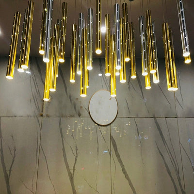 Radiant Elongated Cylindrical Chandelier | OpalDwell - OpalDwell