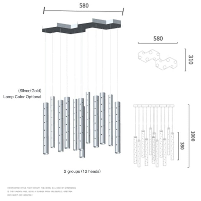 Radiant Elongated Cylindrical Chandelier | OpalDwell - OpalDwell