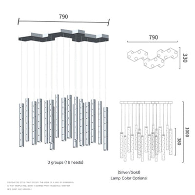 Radiant Elongated Cylindrical Chandelier | OpalDwell - OpalDwell