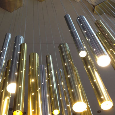 Radiant Elongated Cylindrical Chandelier | OpalDwell - OpalDwell