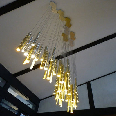 Radiant Elongated Cylindrical Chandelier | OpalDwell - OpalDwell