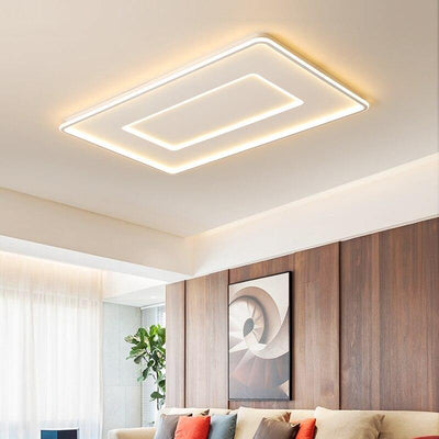 Rectangular Ceiling Light With Geometric Design | OpalDwell - OpalDwell