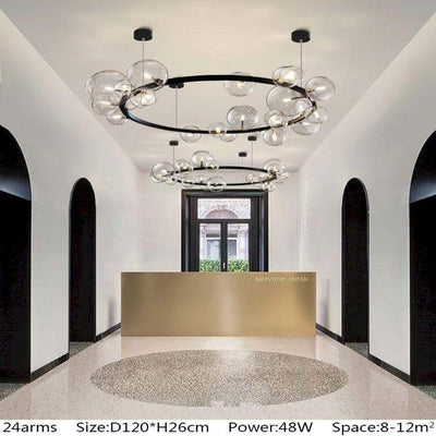 NoirLuxe | Glorious Chandelier With Black Glass Bulbs | OpalDwell - OpalDwell