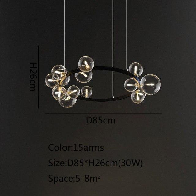 NoirLuxe | Glorious Chandelier With Black Glass Bulbs | OpalDwell - OpalDwell