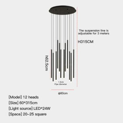 Elegant Nordic Black Chandelier | OpalDwell - OpalDwell