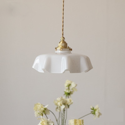 Elowen | Retro Draped Flower Glass Ceiling And Pendant Light | OpalDwell - OpalDwell