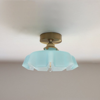 Elowen | Retro Draped Flower Glass Ceiling And Pendant Light | OpalDwell - OpalDwell