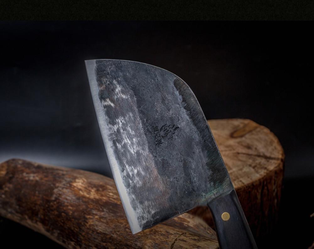 VantaForge Handcrafted Chef Knife With Hardened Carbon Steel Edge - OpalDwell